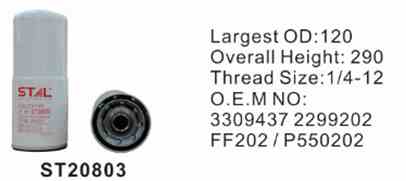 Фильтр топливный ST20803 STAL для спецтехники Фильтр топливный ST20803 STAL для спецтехники