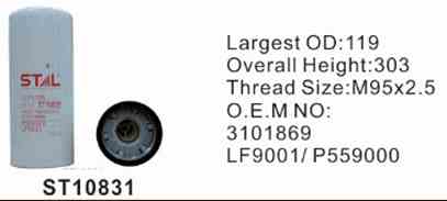 Фильтр масляный ST10831 STAL для спецтехники  Фильтр масляный ST10831 STAL для спецтехники