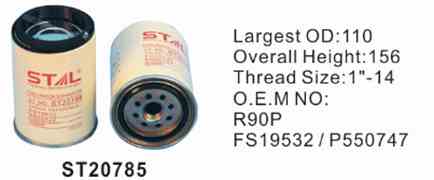 Фильтр топливный ST20785 STAL для спецтехники  Фильтр топливный ST20785 STAL для спецтехники